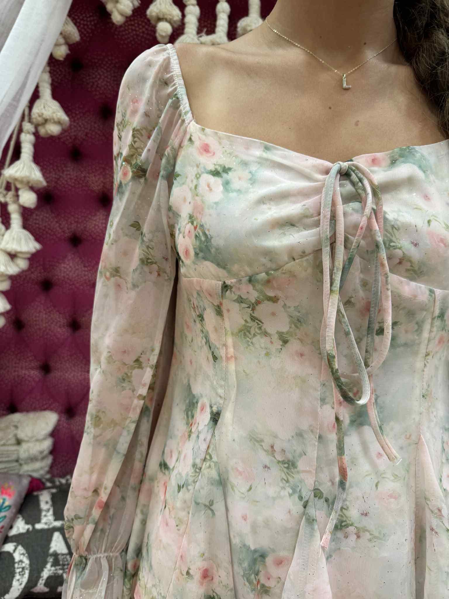 Garden Party Floral Shimmer Dress