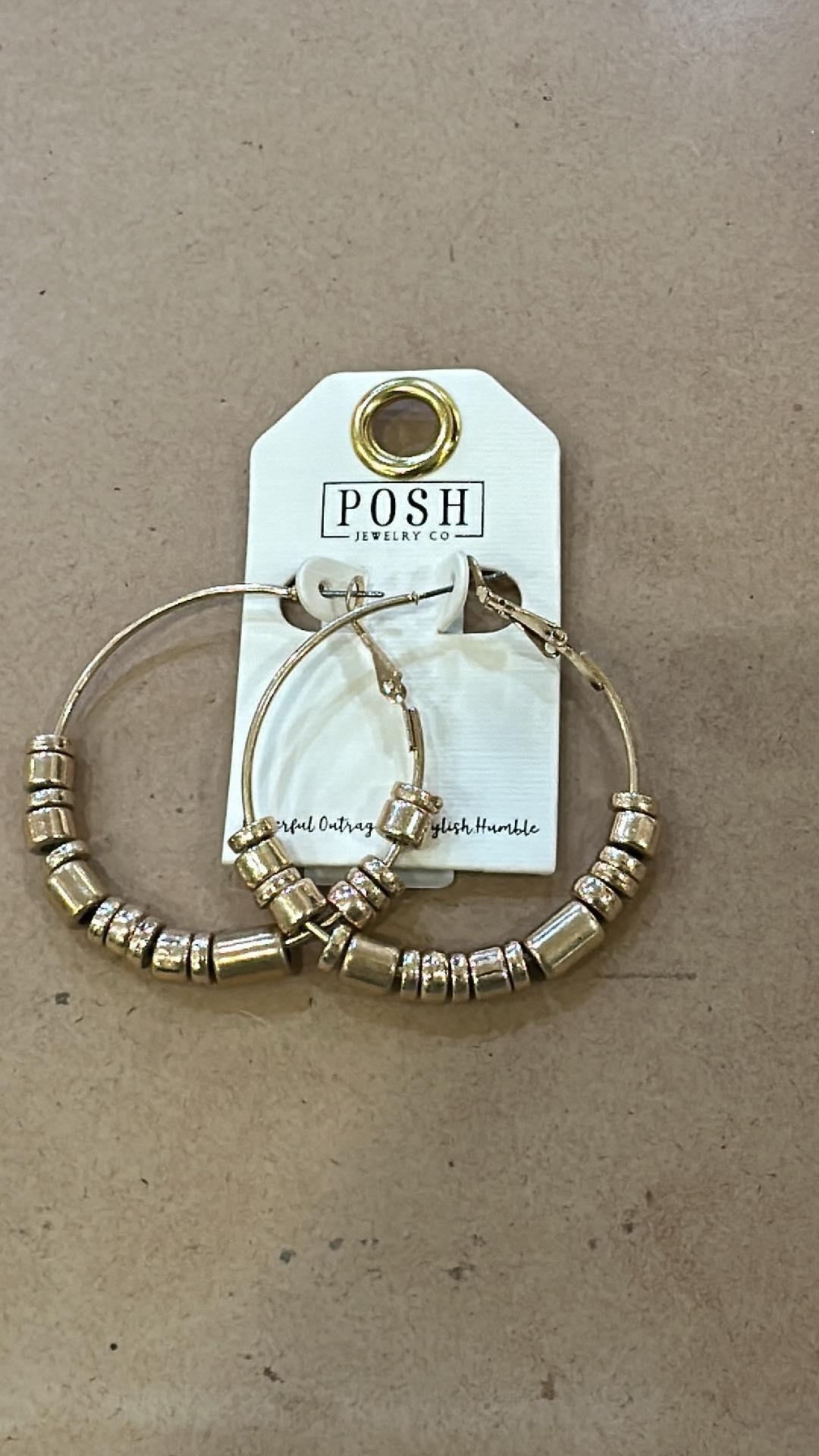 Bead Stack Hoops
