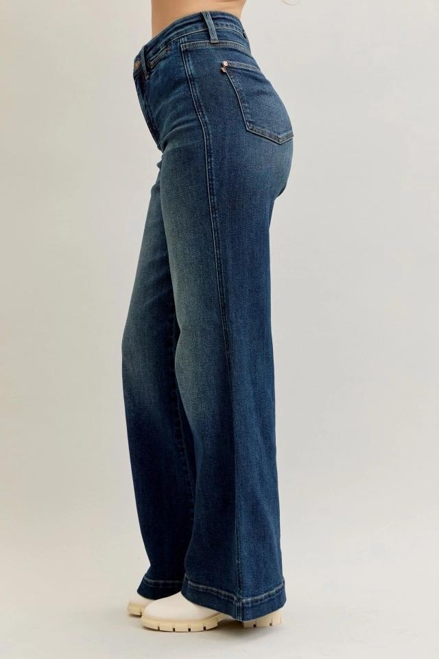 Judy Blue HW Retro Wide Tc Front Welt Pockets