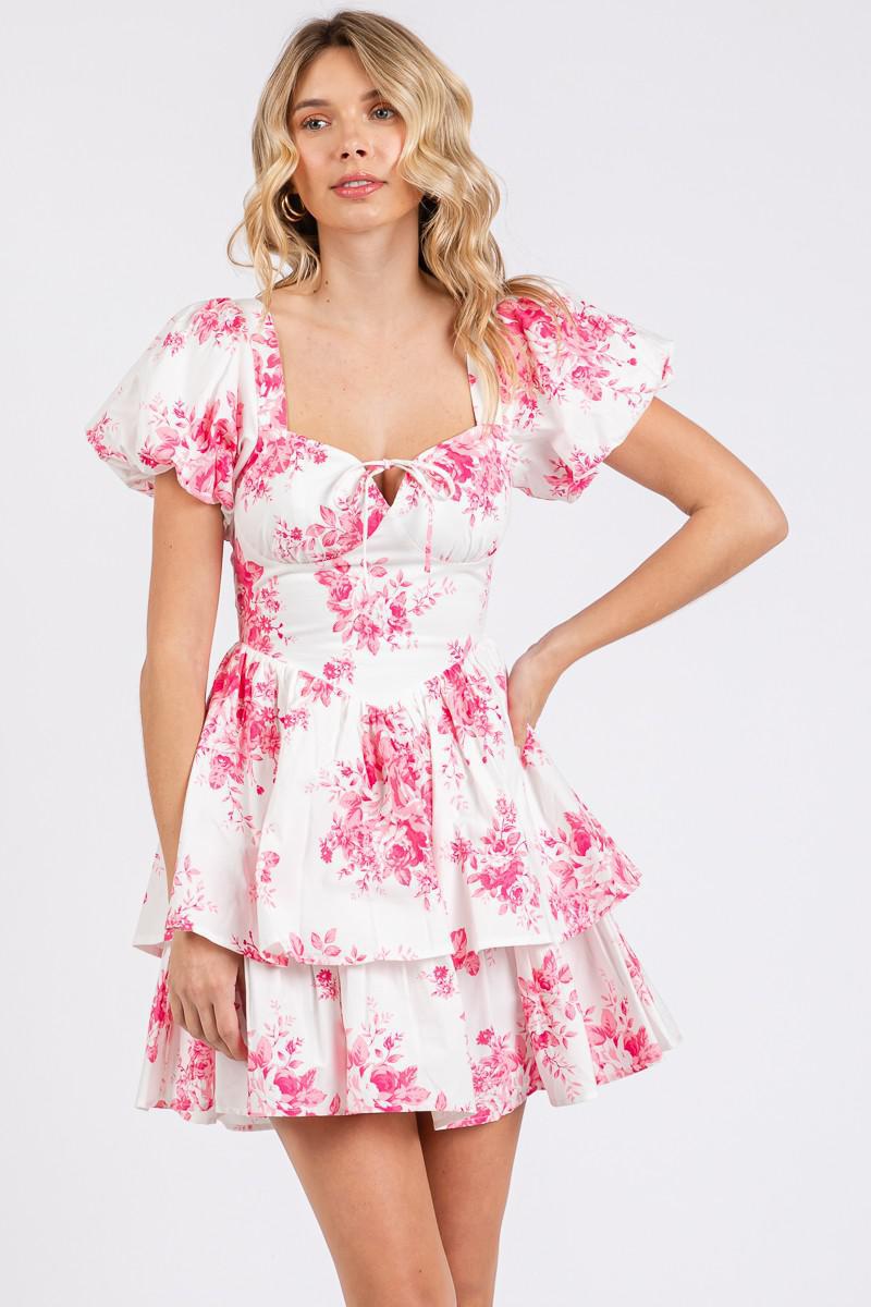 Poplin Puff Mini Dress