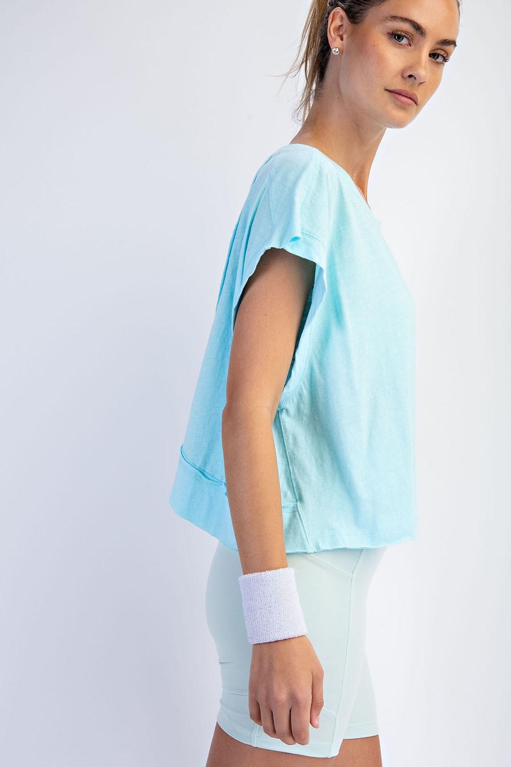 Cotton Slub Open Back Top