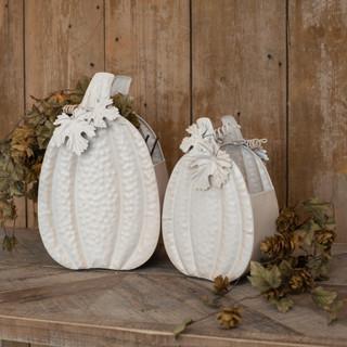 White Metal Pumpkin
