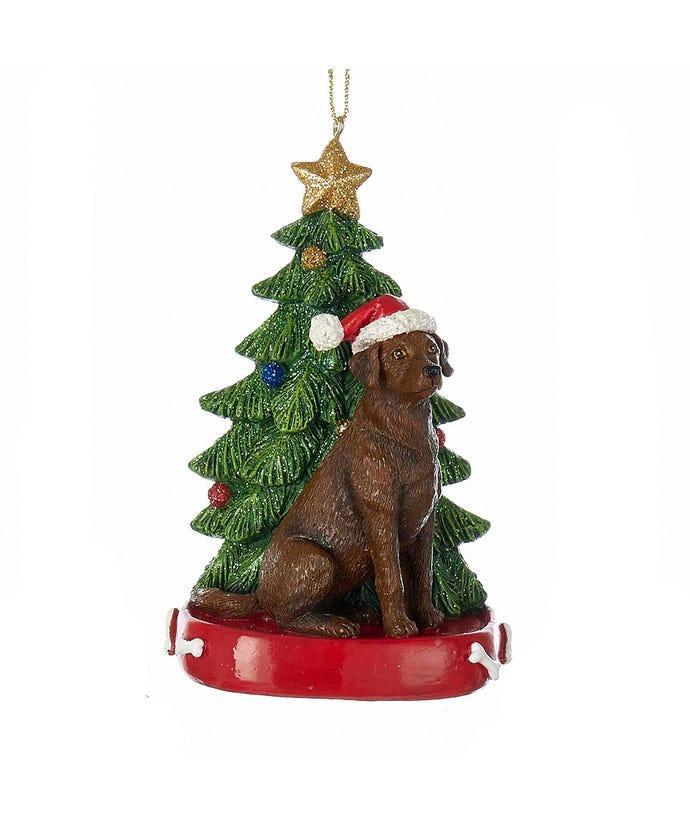 Brown Lab Ornament