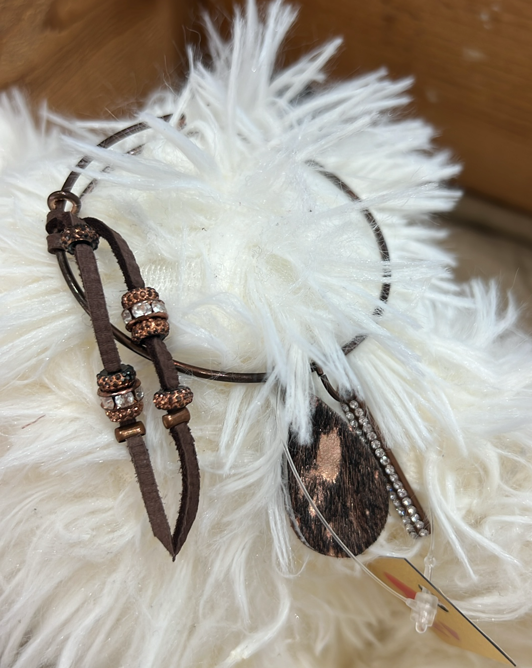 Upcycled LV Chocolate Leather Bracelet
