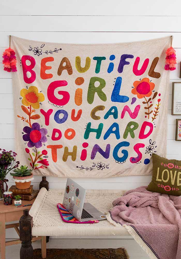 Beautiful Girl Tapestry Blanket