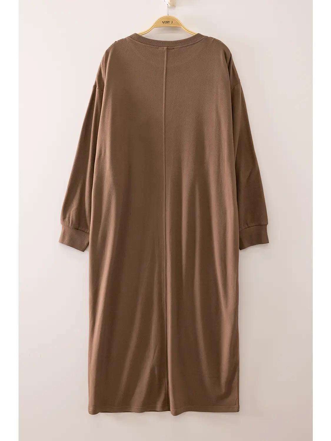 Mocha Relaxed Oversized Dress