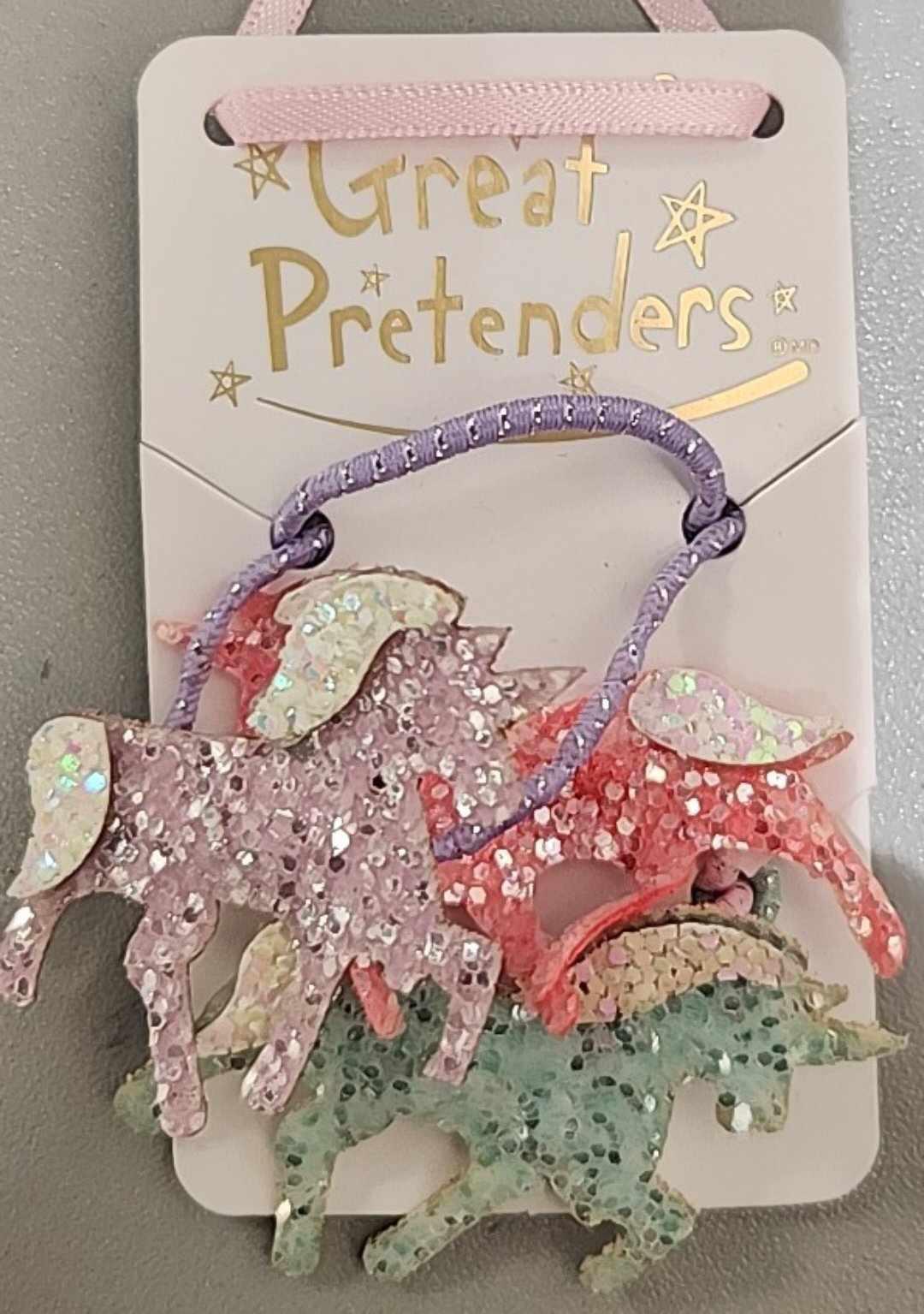 Glitter Zebra Ponytail Holders