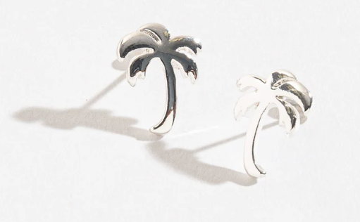 Silver Palm Tree Earrings