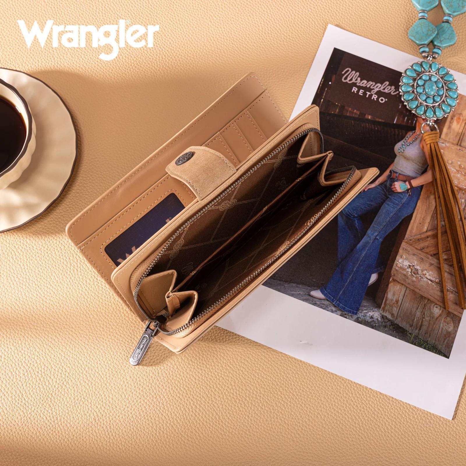 Wrangler Western Floral Tooled RFID Wallet