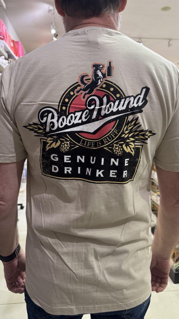 Boozehound Wheat Logo Tee