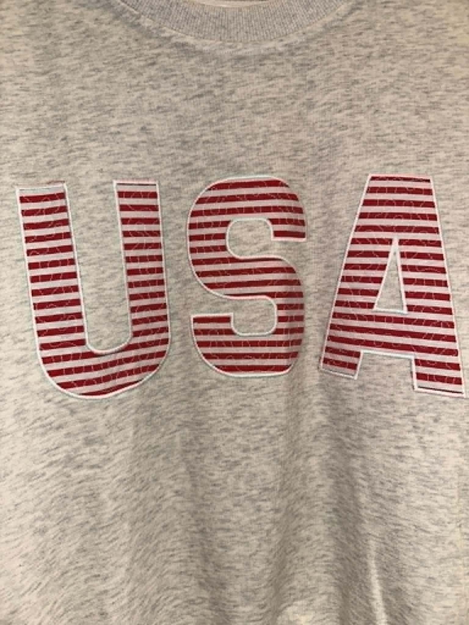 "USA" Graphic Crew Neck Oversized Sweatshirt