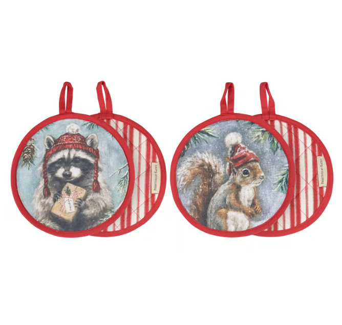 Winter Animal Hot Pad Set