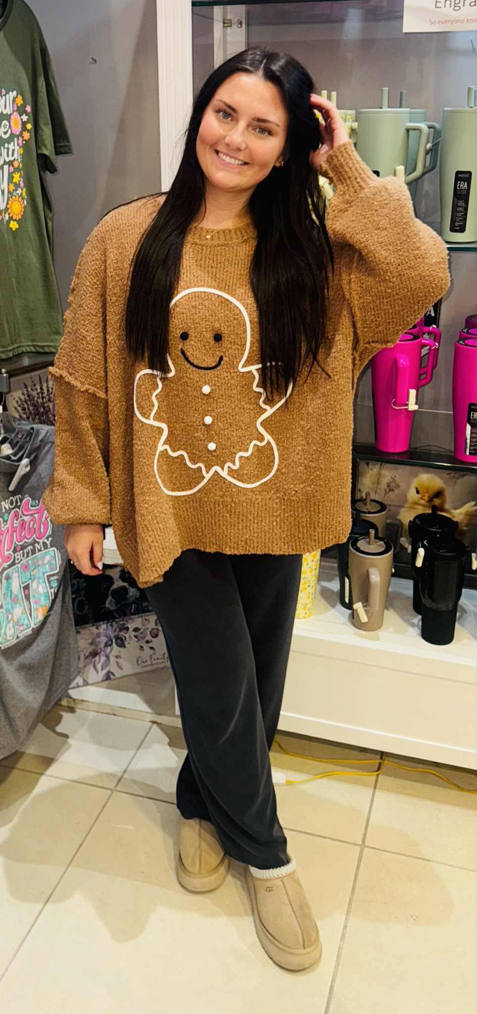 Gingerbread Man Oversized Sweater