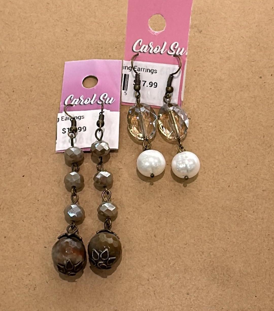 Crystal Ball Hanging Earrings