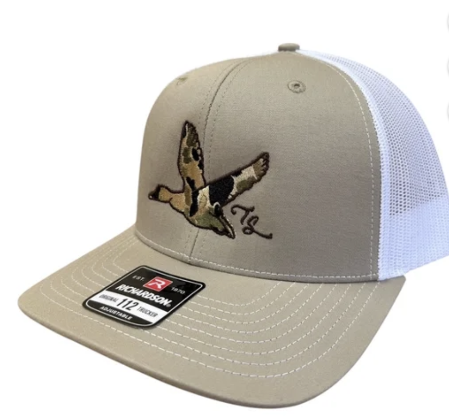 Camo Duck Hat Khaki/White