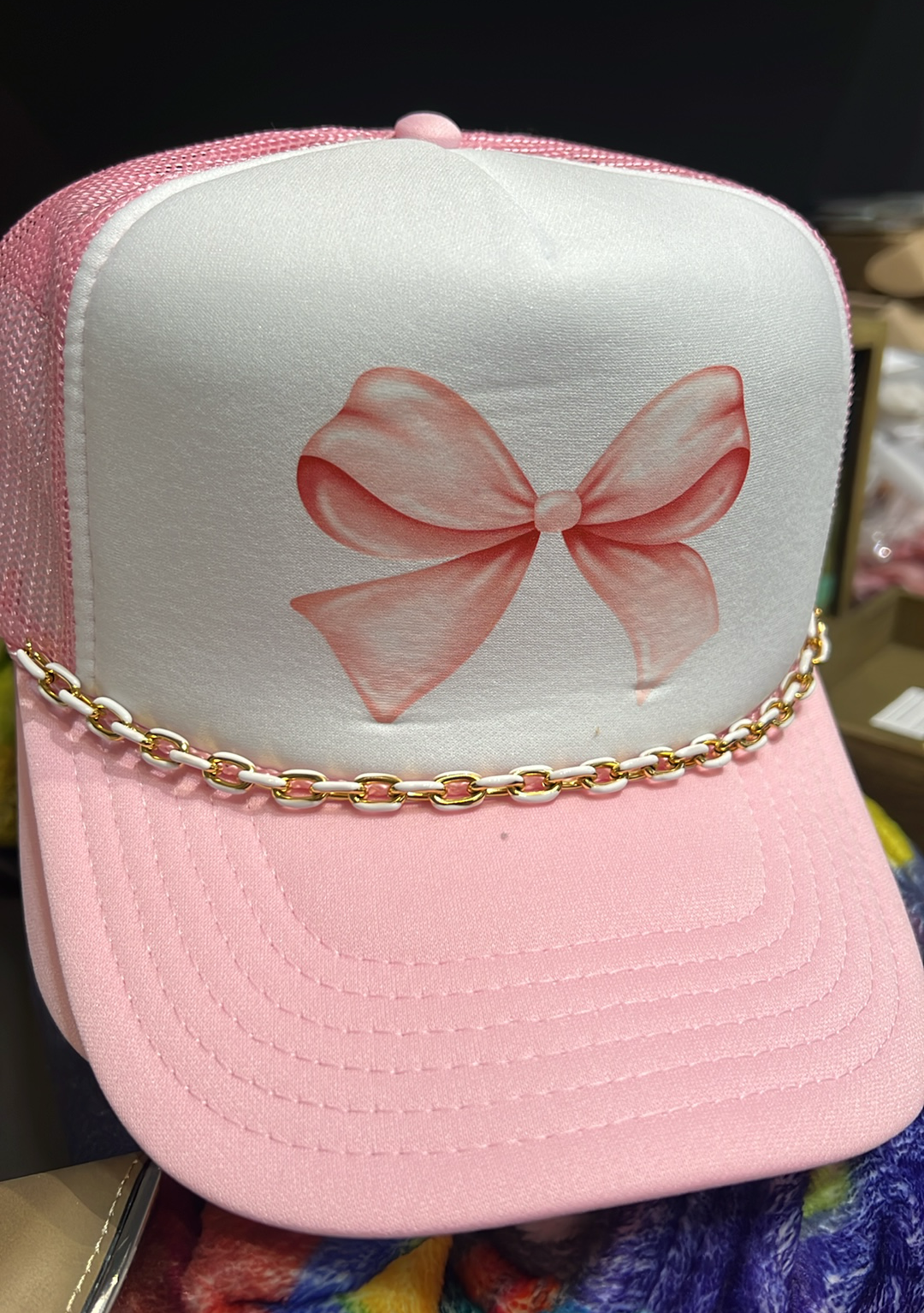 Pink Bow Trucker Hat