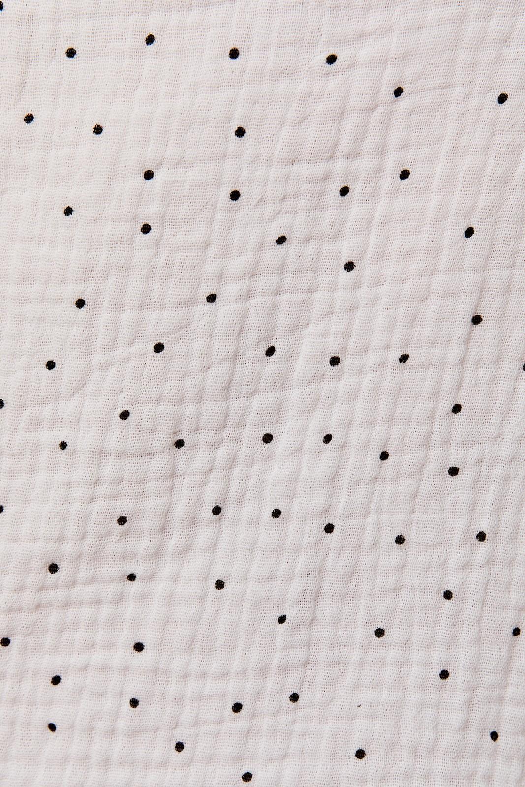 Draw String Waist Eyelet Pants - Polka Dot