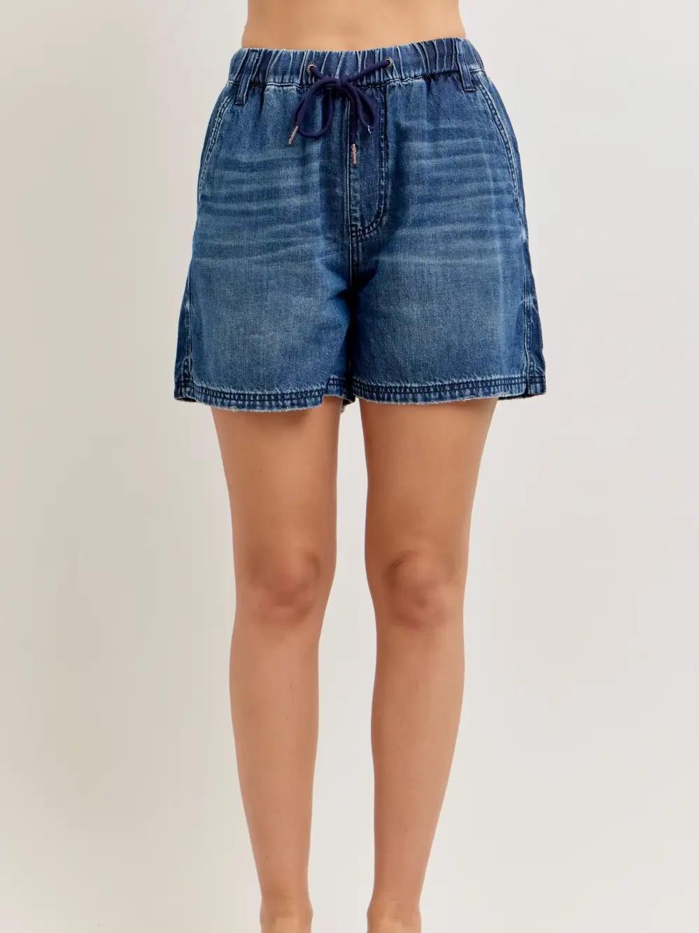 Judy Blue HW Baggy Shorts Featherweight