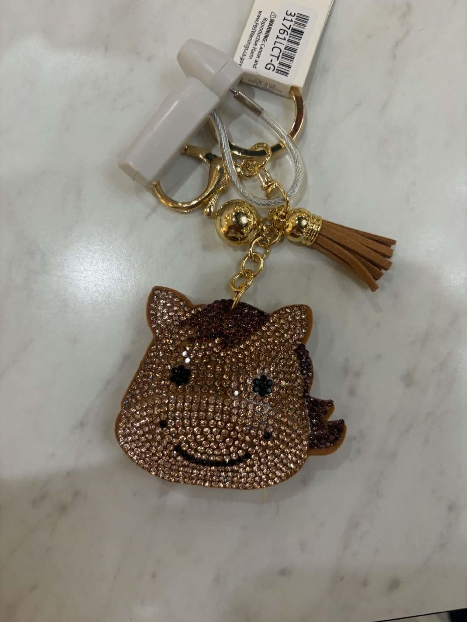 Puffy Rhinestone Keychains