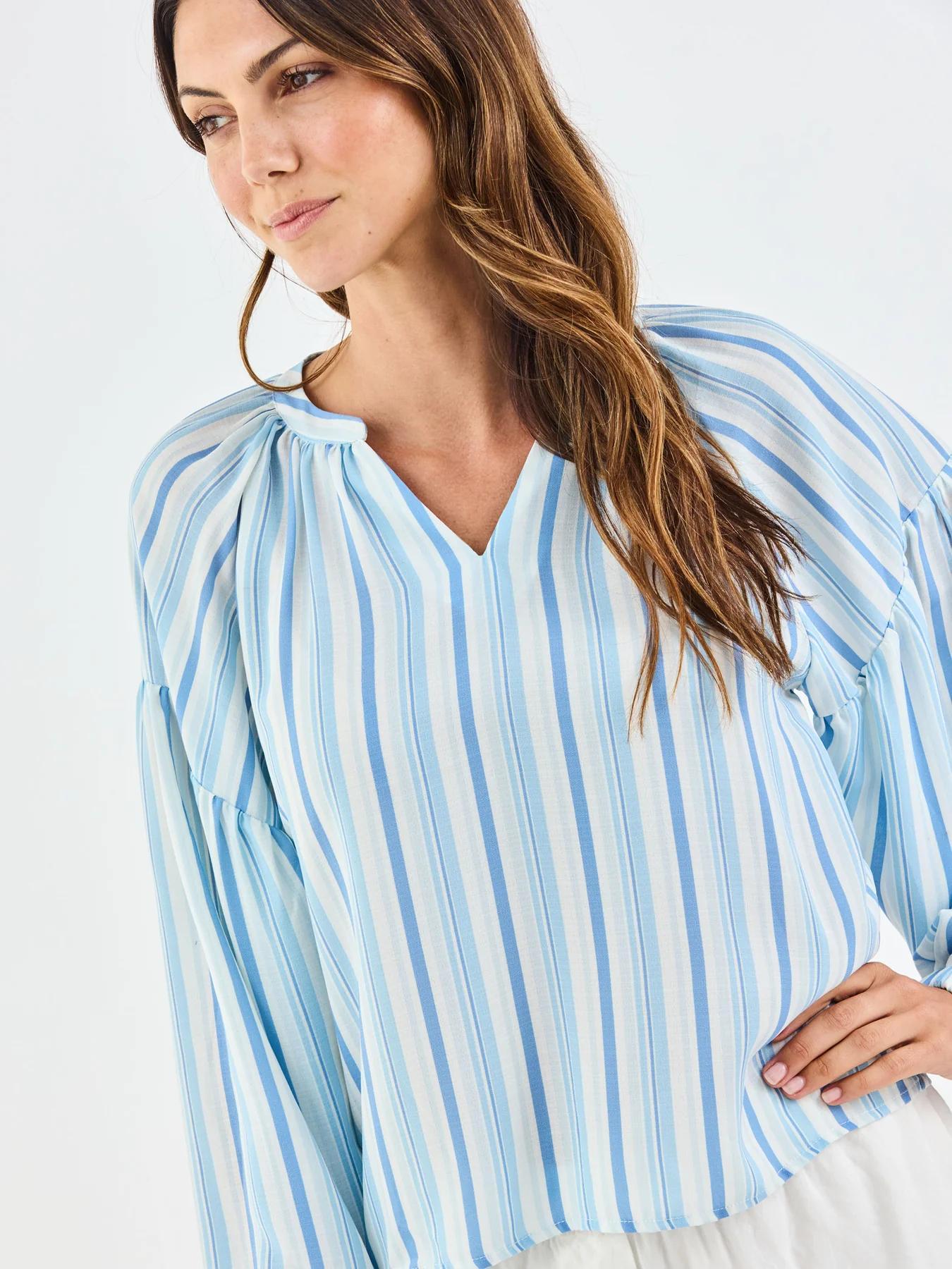 Scarlette Top | Harbor Lines Blue