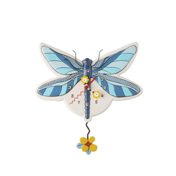 Allen Designs Blue Dragonfly Clock