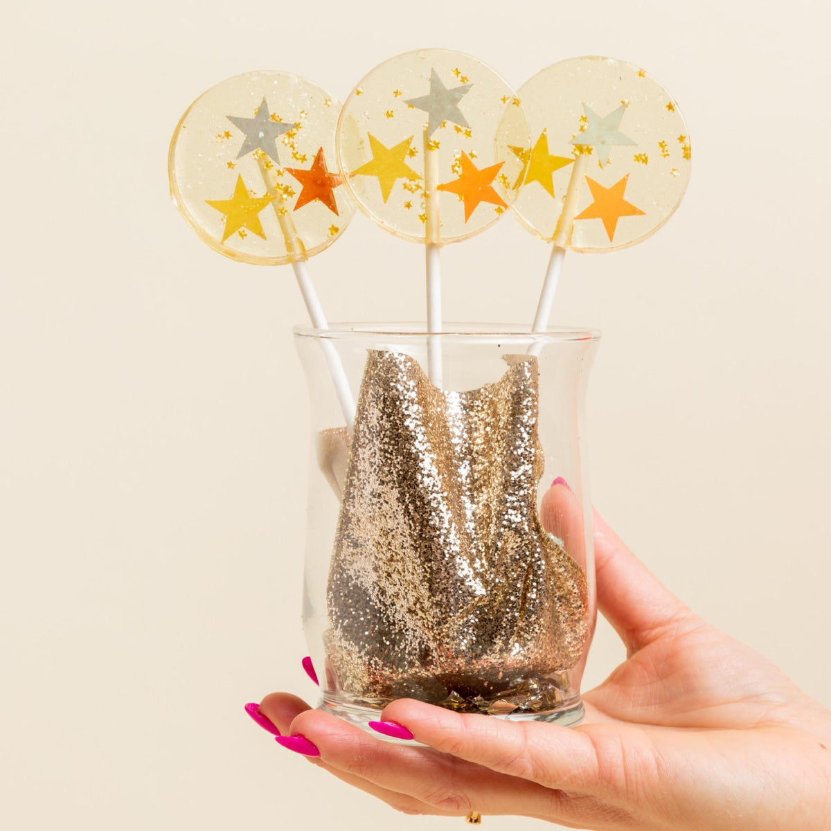 Metallic Stars Lollipops