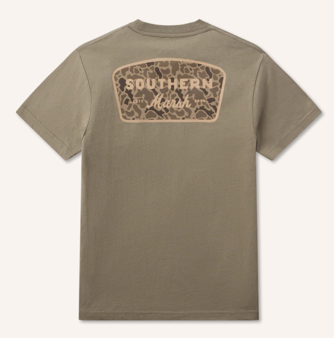 Retro Camo Tee - Dark Olive