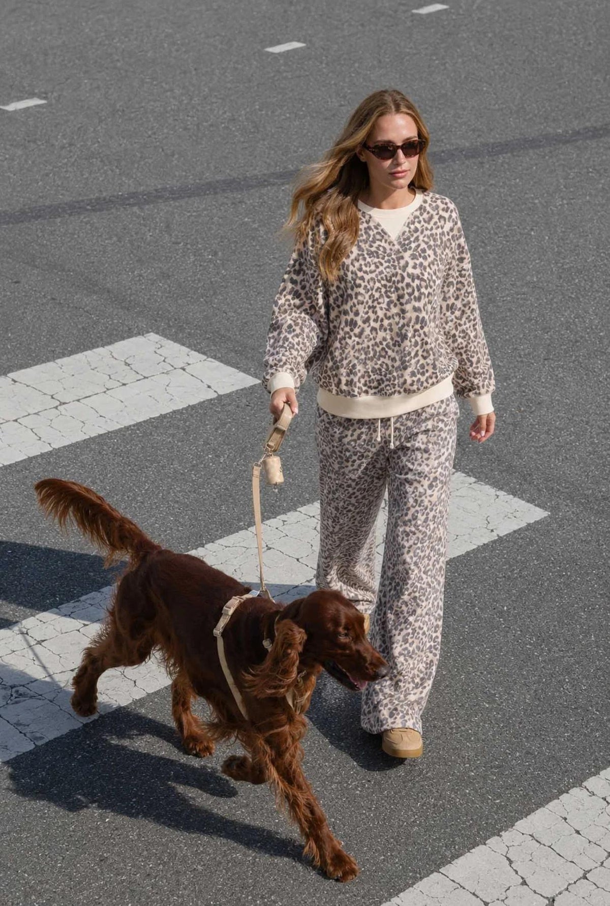 Leopard Boxy Drawstring Sweatpants