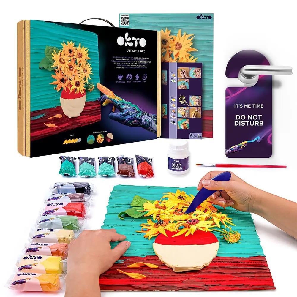 OKTO Sensory Art - Coloring Clay Set by Numbers