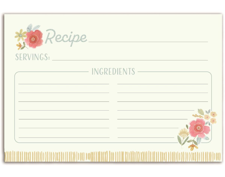 RC2 Recipe Card Go Eat Food With Gladness