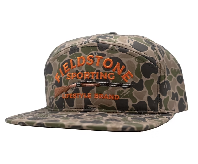 7 Panel Full Backwoods Camo Logo Hat