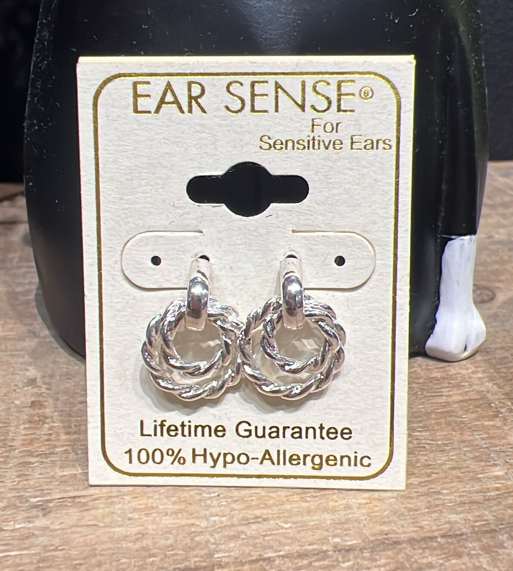 Silver Double Hoop Earrings