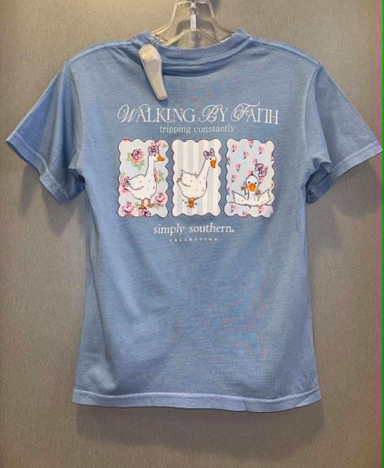 Simply Southern Walking By Faith, Tripping Constantly Tee
