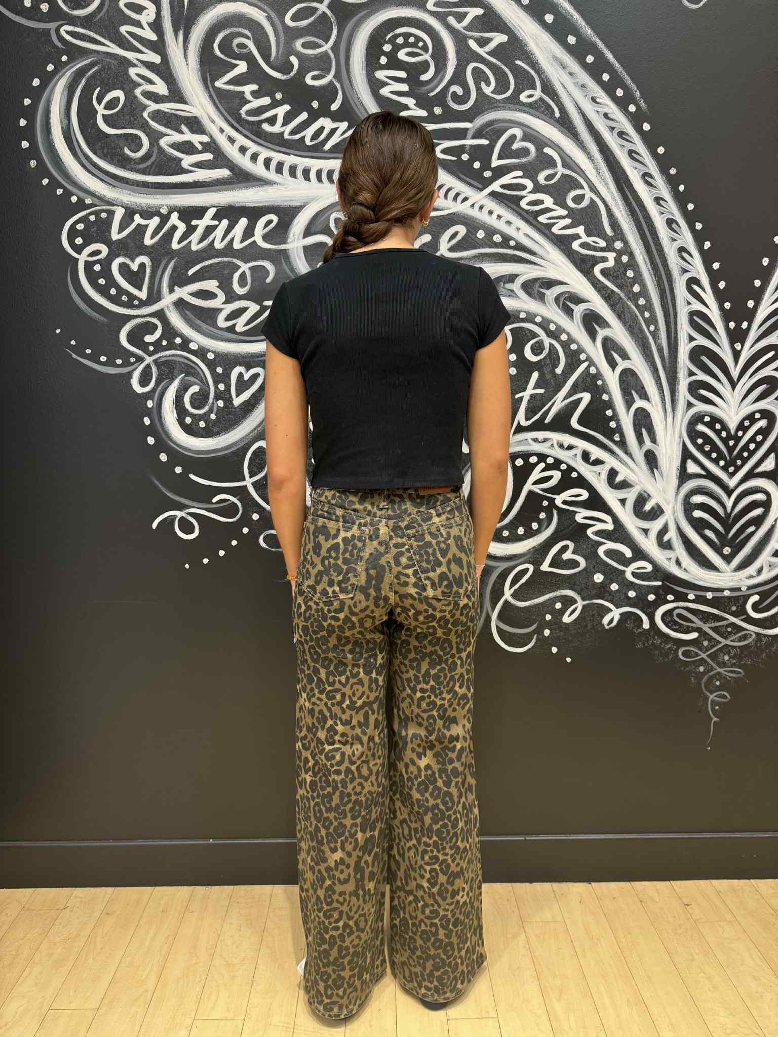 Judy Blue HW Retro Leopard Pants