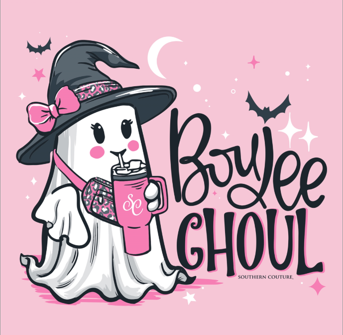 SC Soft Boujee Ghoul Front Print - Light Pink