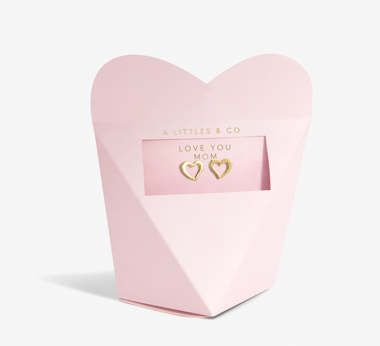 Mother's Day From The Heart Gift Box 'Love You Mom' Earrings