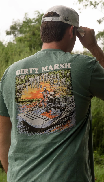Skelly On Da Bayou Tee | Light Green