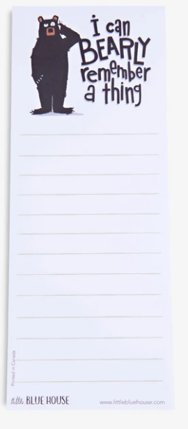 I Can Bearly Remember A Thing Magnetic List