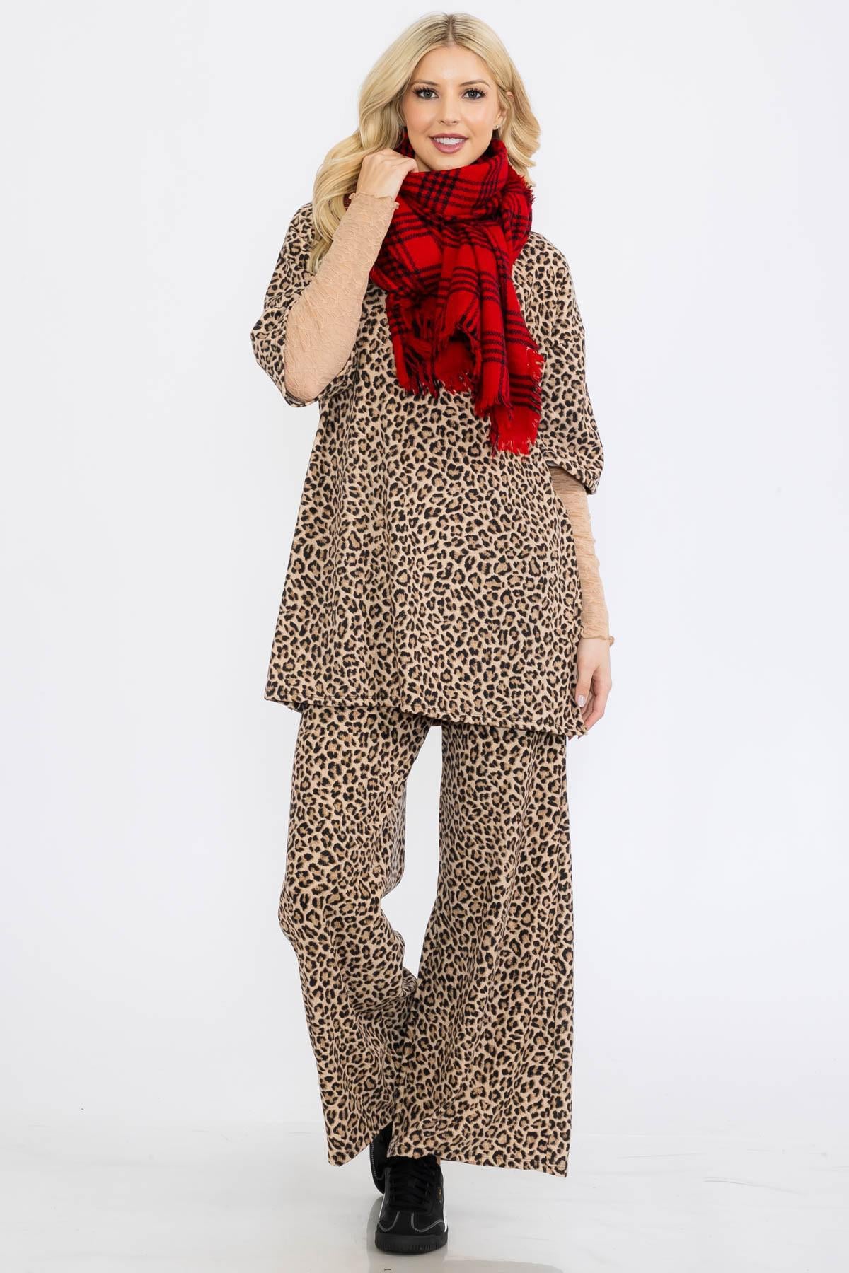 Leopard Print Heavy Ribbed Set