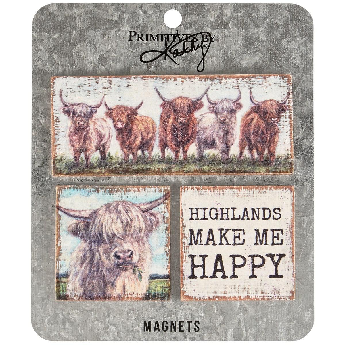 Highland Cows Magnet Set
