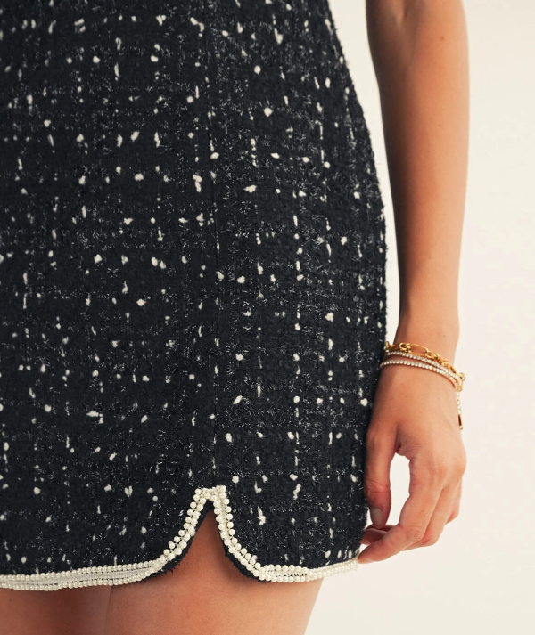 JUST ME TWEED MINI DRESS