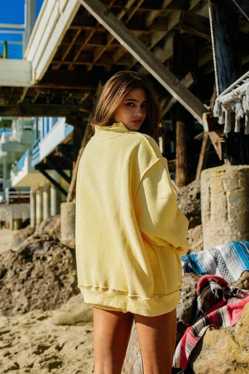 "Dilly Dally & Lolly Gag" Reversible Mock Neck Sweatshirt