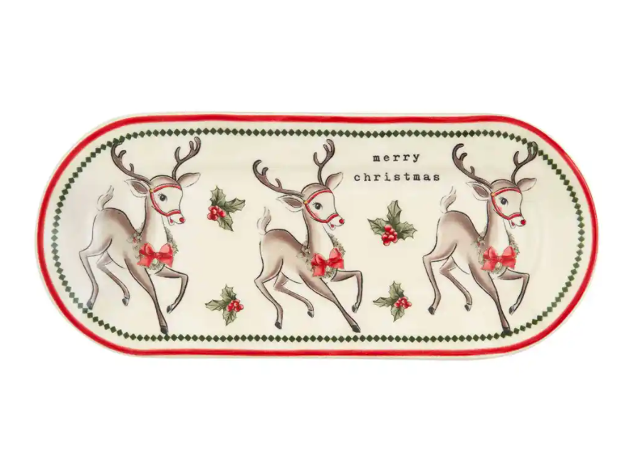 Reindeer Vintage Everything Plate