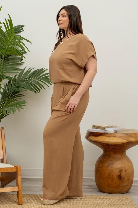 Brown Wide Leg Pants