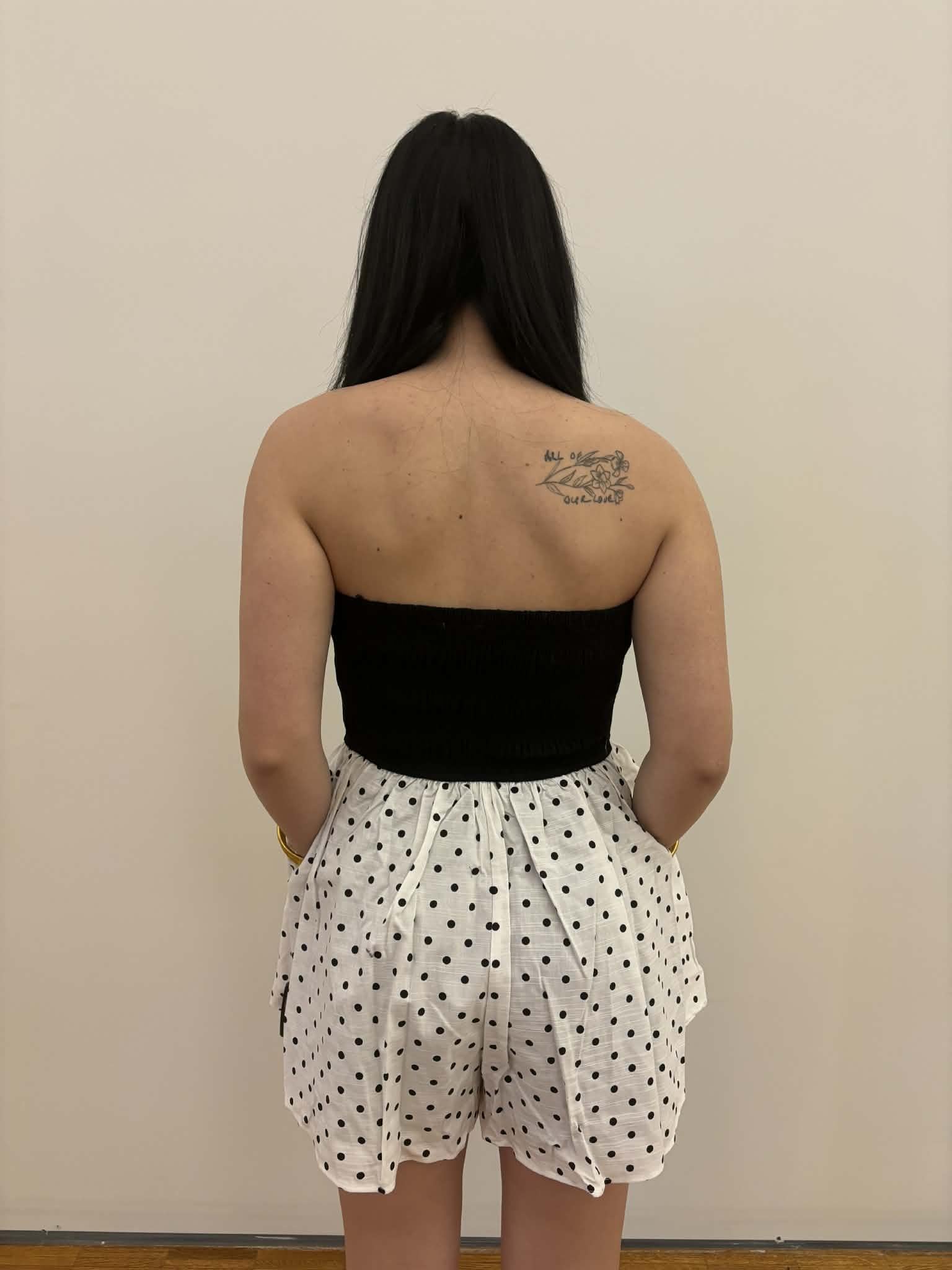 Smocked Polka Dot Tube Top Romper