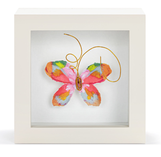 Living Boldly Pink Multi Butterfly Shadow Box