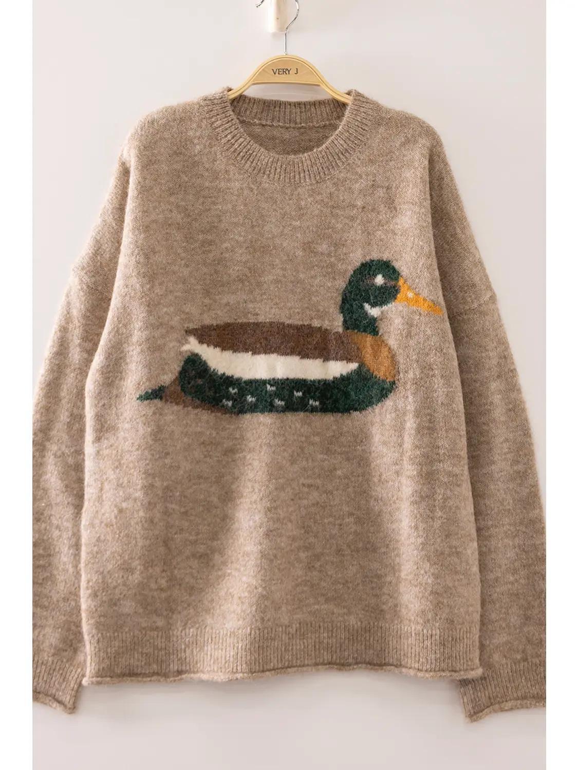 Mocha Cozy Mallard Sweater