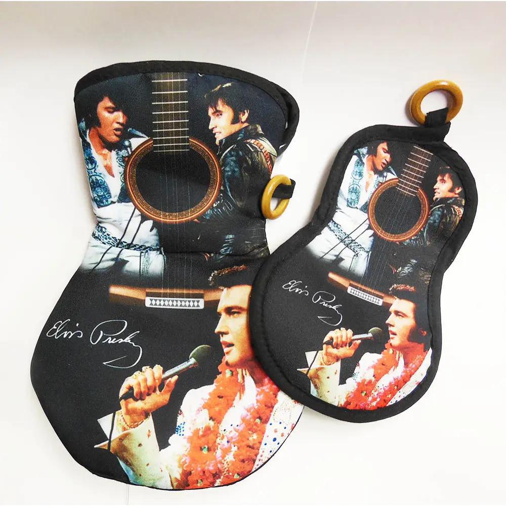 Elvis Potholder Oven Mitt Set