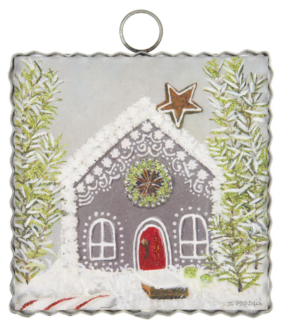 Mini Gallery Gray Gingerbread House