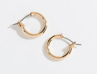 Gold Click Hoop Earrings